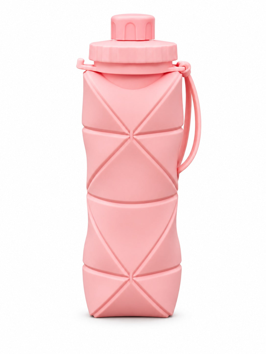 Silicon Folding Water Bottle | Pink | 600ml | Collapsible