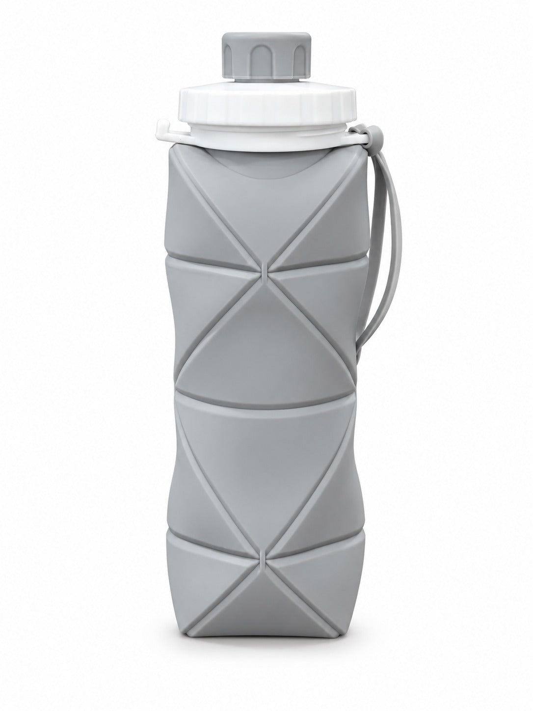 Silicon Folding Water Bottle | Grey | 600ml | Collapsible