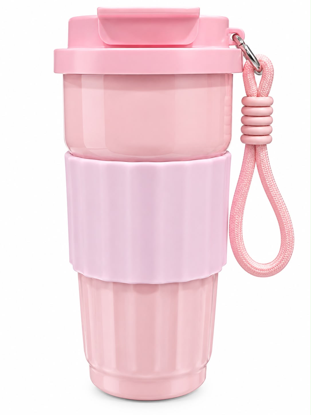TOLVO BLUSH | 500ml / 17oz | Stainless Steel Coffee Mug with Handle Strap
