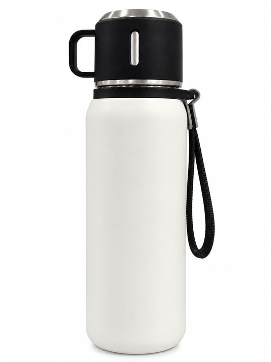 TOLVO TREK | 1000ml / 34oz | Stainless Steel Vacuum Flask with Cup & Strap